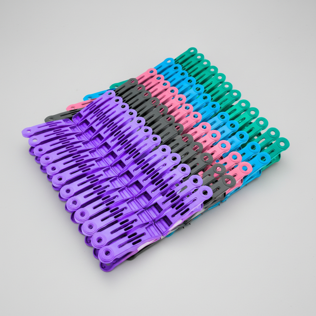 60 Grampos de Roupas Pregadores de Roupas Plástico Reforçado Prendedores Multiuso Resistente