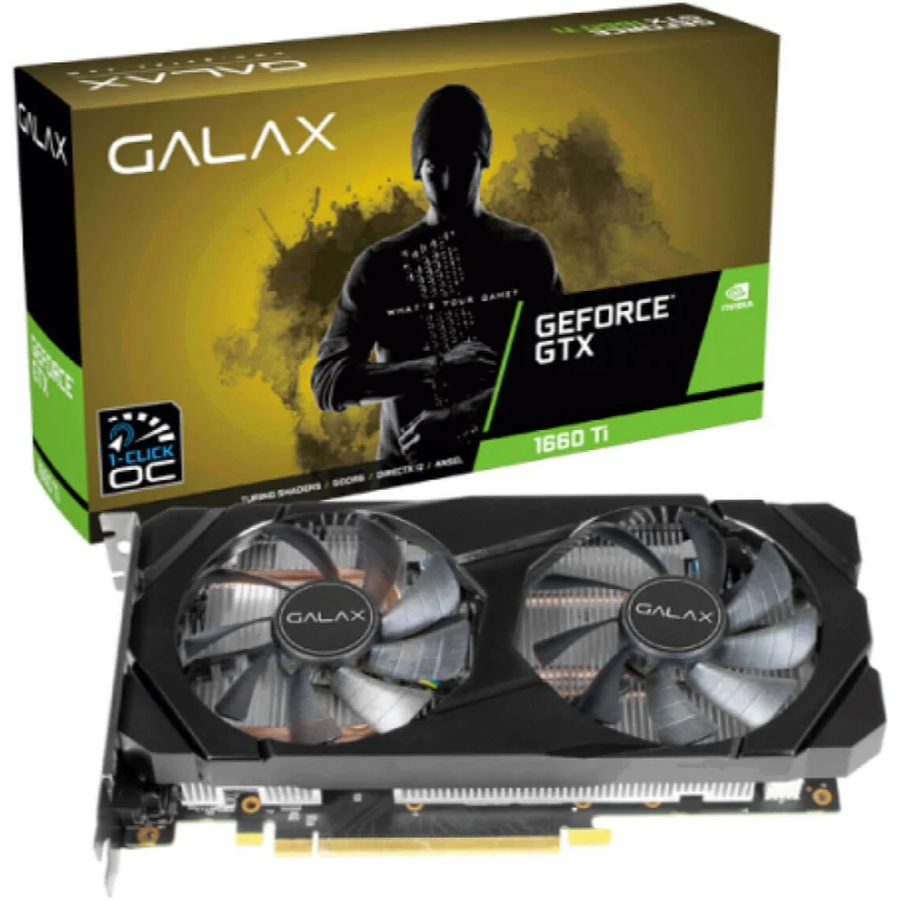 (USADO) Placa de Vídeo Galax GeForce GTX 1660 Ti 1-Click OC 6GB GDDR6