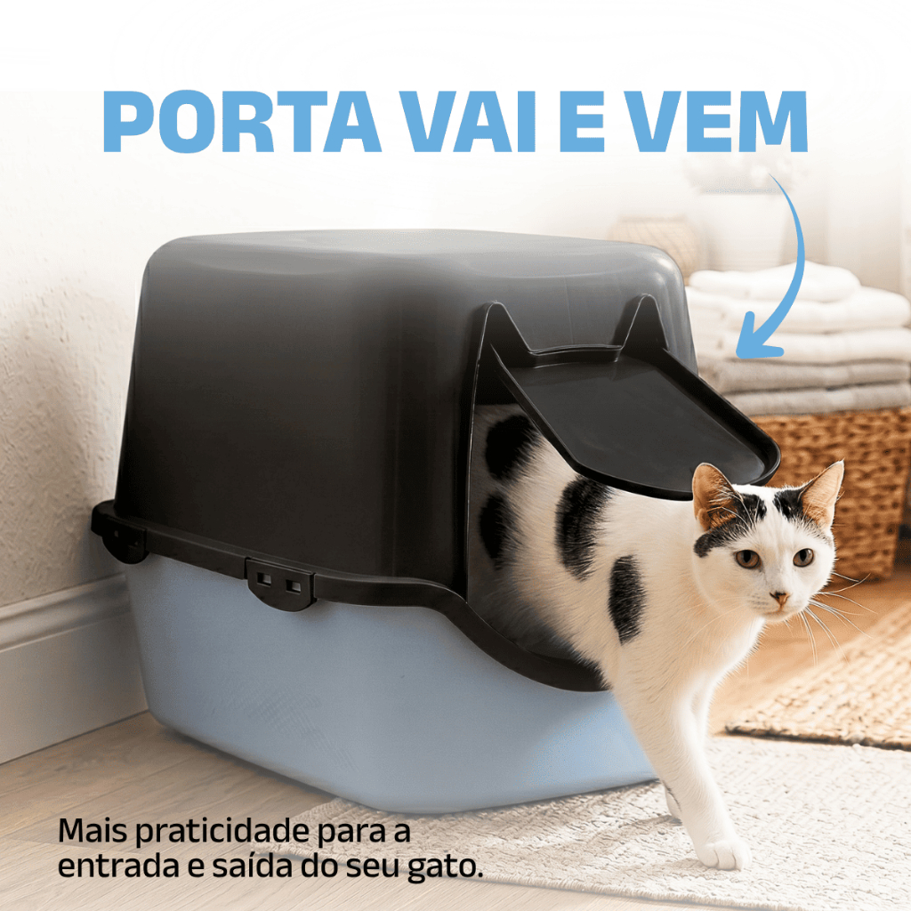 Caixa Areia Fechada Banheiro Toalete Sanitário Gato Antiodor Durapets Durapets