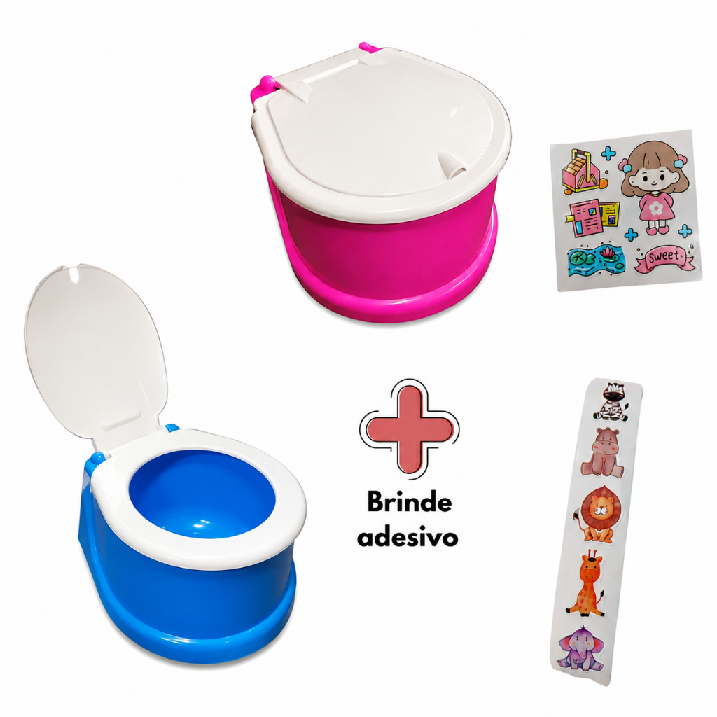 Penico Infantil com Tampa Troninho Sanitario Piniquinho para Desfralde