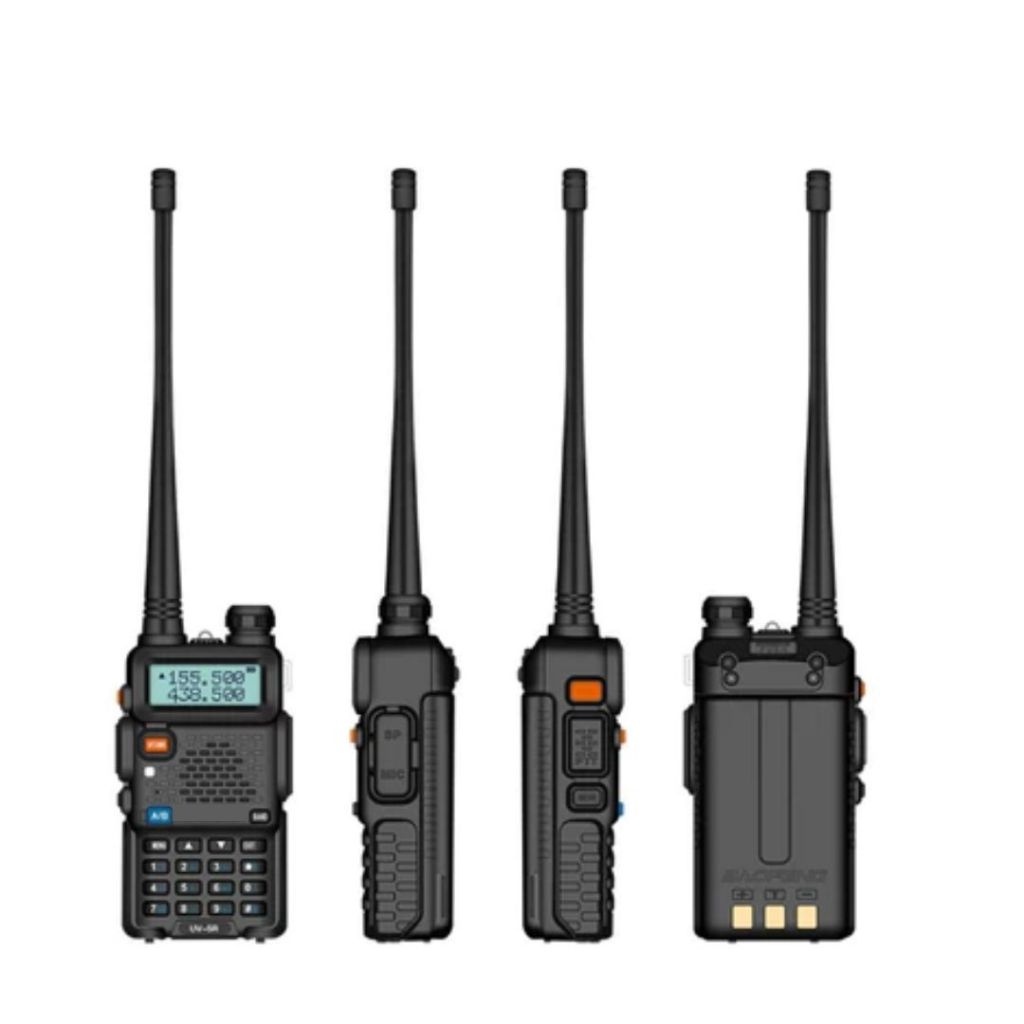 KIT 2 Rádio Comunicador Dual Band Uhf Vhf Uv-5r HT Fm Fone