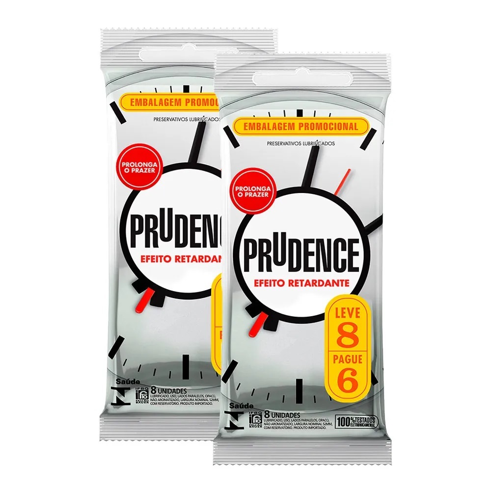 Preservativo Lubrificado Efeito Retard 16 Unidades Prudence