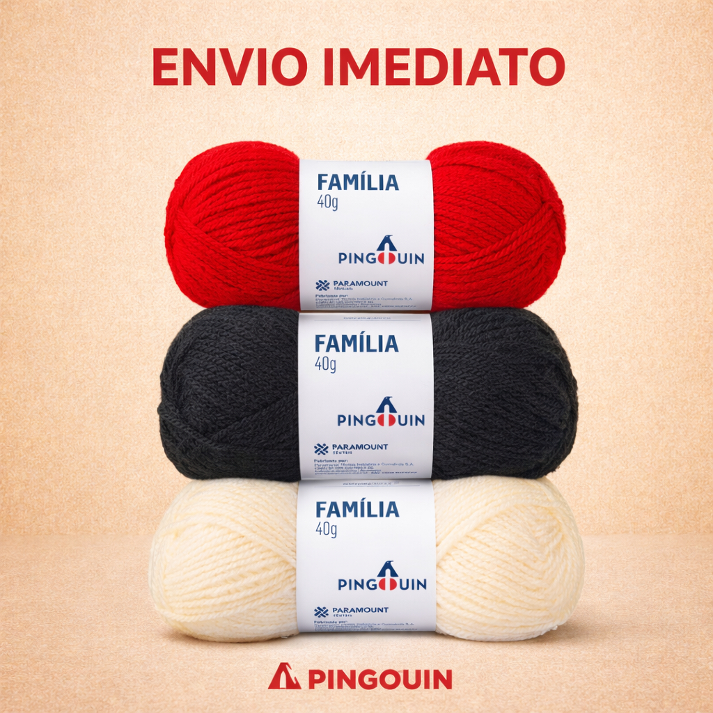 Lã Fio Pingouin Familia 40g - Tex 375 106 metros Artesanato/Tricô/Crochê
