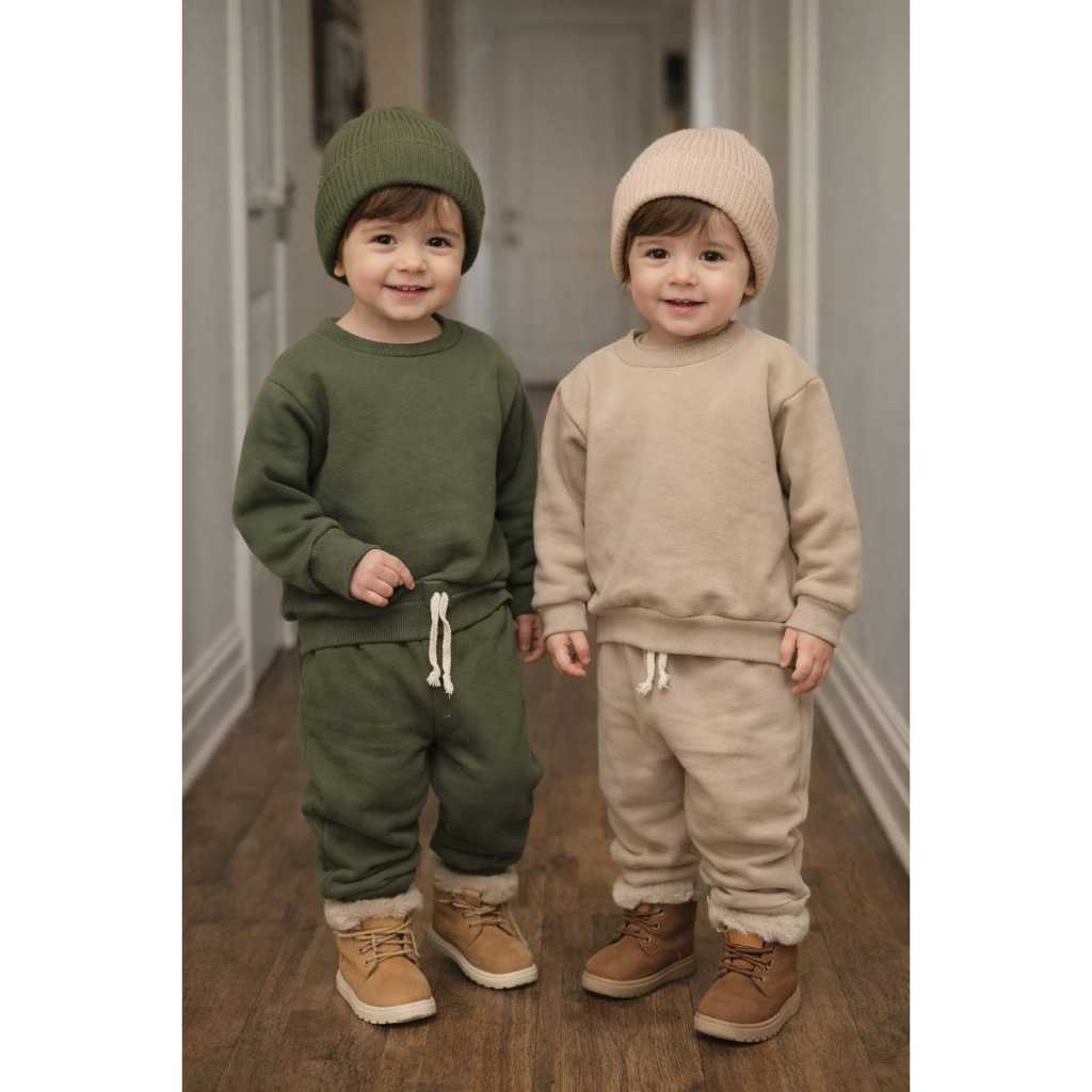 conjunto moletom grosso bebê - roupa de menino inverno MODA KIDS 1-4 ANOS