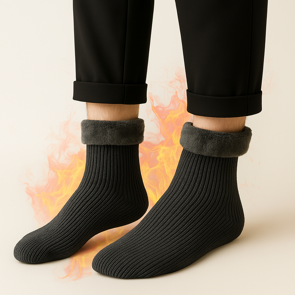 Kit Pares de Meia Térmica Frio Inverno Quente Confortável Forrada Grossa Neve Masculina Feminina