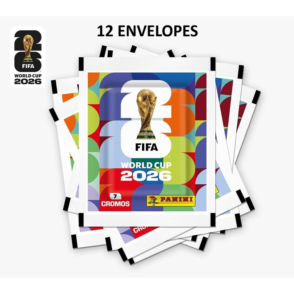 Kit com 12 Envelopes de Figurinhas FIFA WORLD CUP 2026™ Total de 84 Figurinhas
