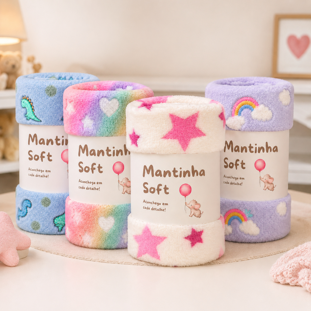 Manta Cobertor Bebe Infantil Microfibra Antialérgico Menor Preço Mantinha