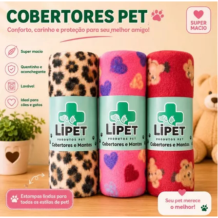 Cobertor/Manta Para Pet Cachorro Gato Cores Diversas