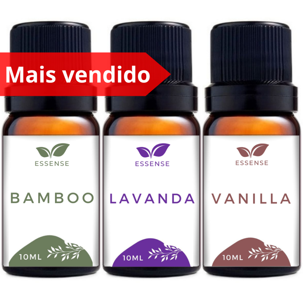 3 Essências Bamboo Lavanda Vanilla Difusor Umidificador Aromatizador Óleo Essencial Hidrossolúvel