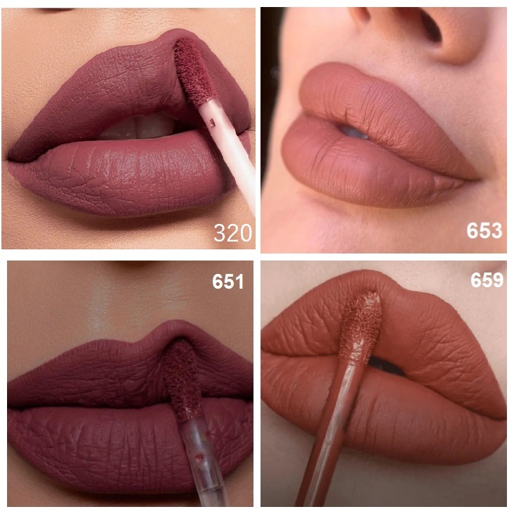 Batom Líquido Matte Max Love Longa Duração Matte Vinho Vermelho Marrom Nude Bordô Terroso Escolha os Tons