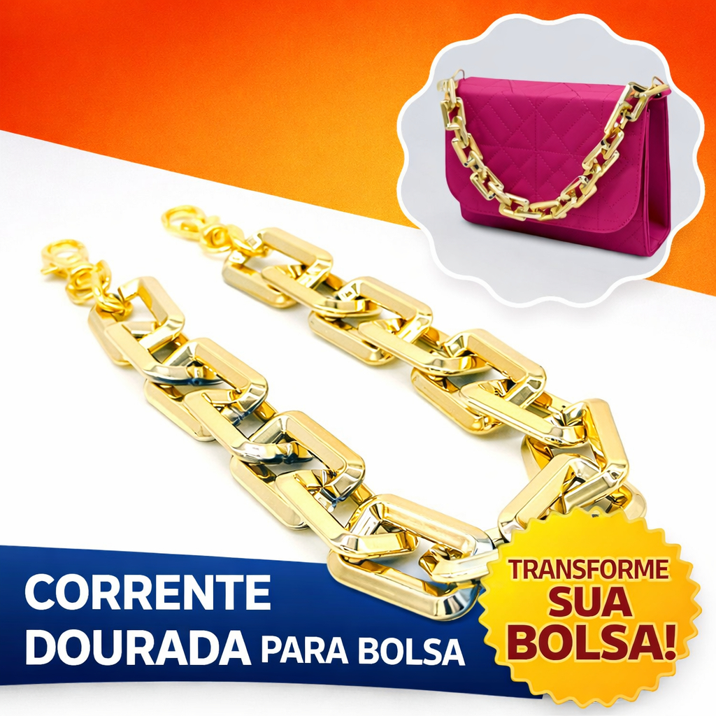 Alça Avulsa Corrente Luxo para Bolsa | Acessório Removível Premium 40cm