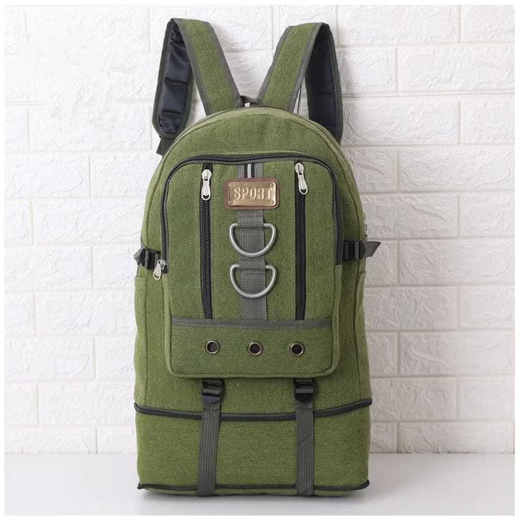 Mochila Grande De Lona 50 Litros Reforçada Para Viagens E Motoboys