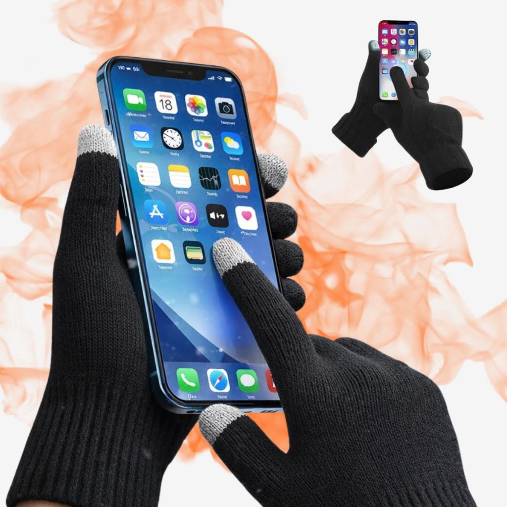 Luva Touch Screen Inverno Quentinha Térmica Lã Mexe Celular Tablet Frio Confortável Unissex Masculina Feminina