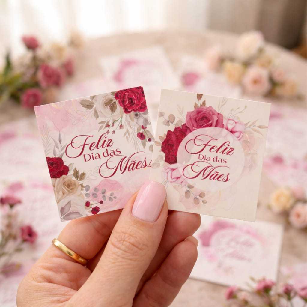 Mini Cartão Tag Dia das Mães Cliente Encomenda Presente