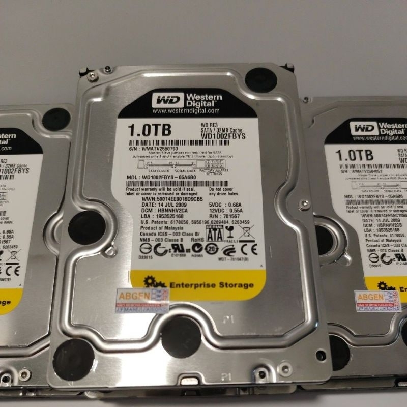 HD 1TB Western Digital BLACK WD1002FBYS 3.5” SATA PC DVR SERVIDOR OEM Testado NF Garantia