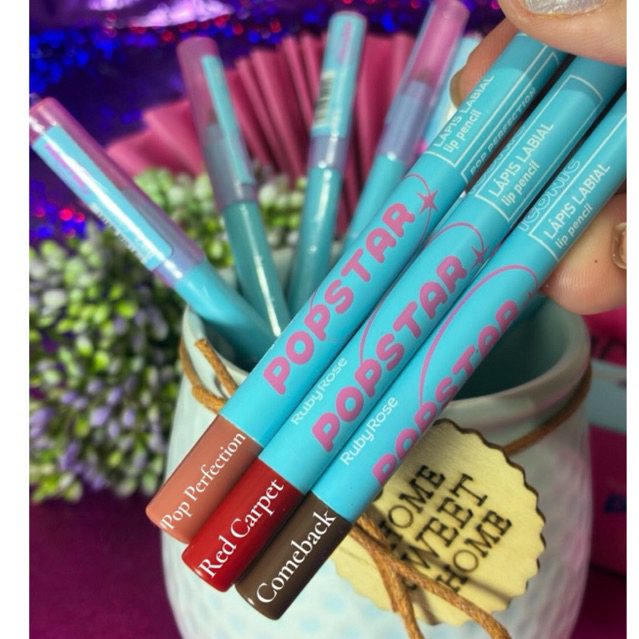 Batom Lápis Labial Matte Ruby Rose Popstar Alta Pigmentação Longa Duração