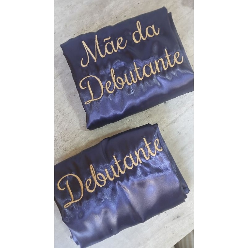 kit 2 robe de cetim debutante e mãe da debutante