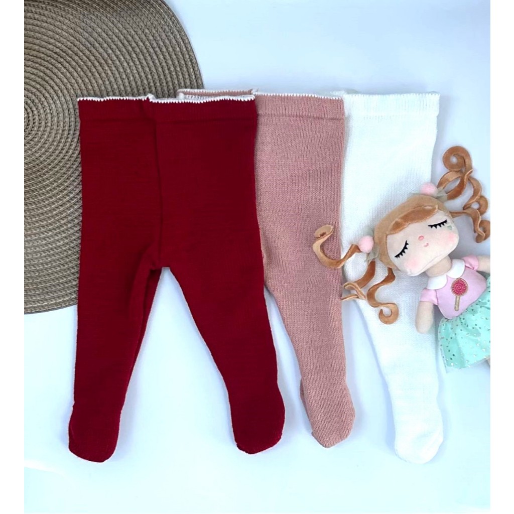 Meia Calça com pezinho para Bebê RN a 3 meses (maternidade)