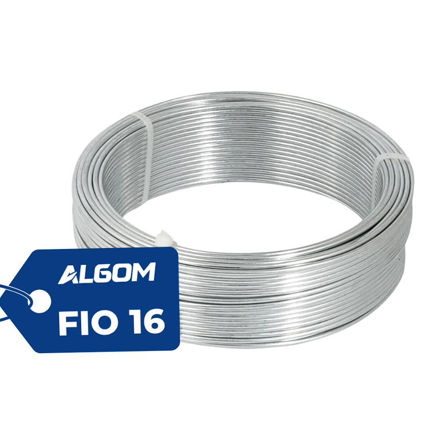 Arame Galvanizado 1kg BWG 16 Reforçado Para Cercas e Obras
