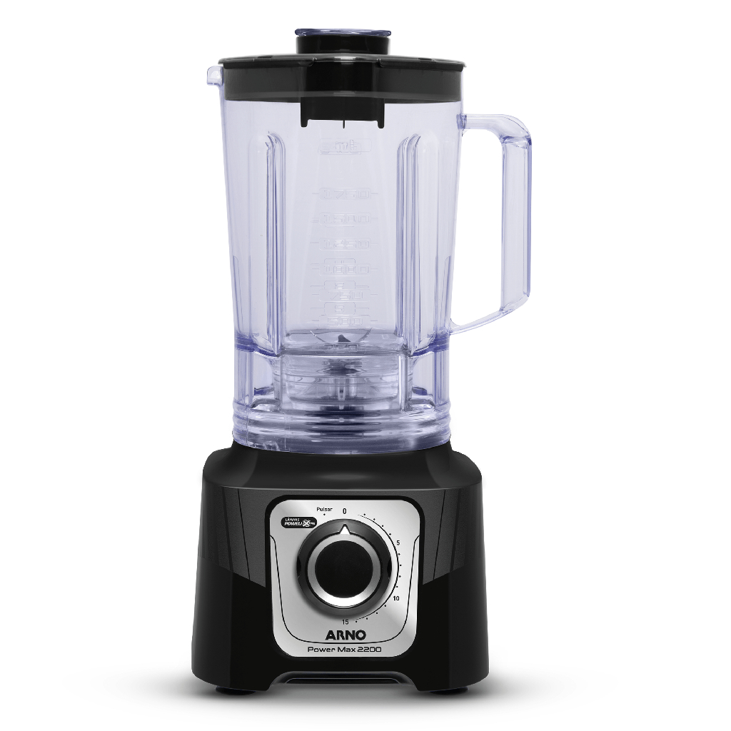 Liquidificador Arno Power Max 2200W 127V Preto 3,1L 15 Velocidades Lâminas Powelix Pro Alta Potência LN66