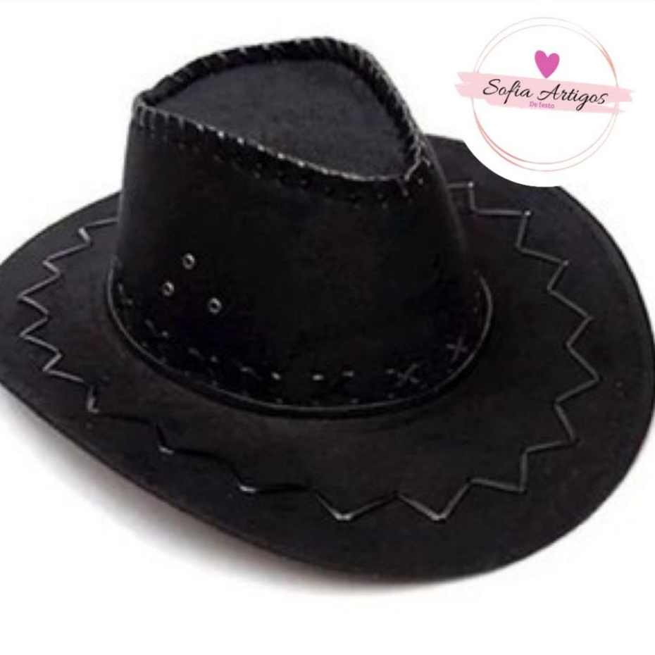 Chapéu De Cowboy Feminino / Masculino De FESTA.ESTILO Camurça Com Aba Larga./ADULTO!