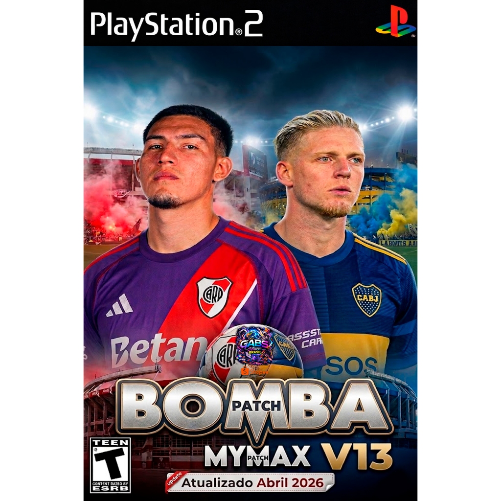 ⚽ Bomba Patch Mymax Atualizado 2026 V13 PS2 - Atualizado Brasileirão Série A e B - Playstation 2 Desbloqueado