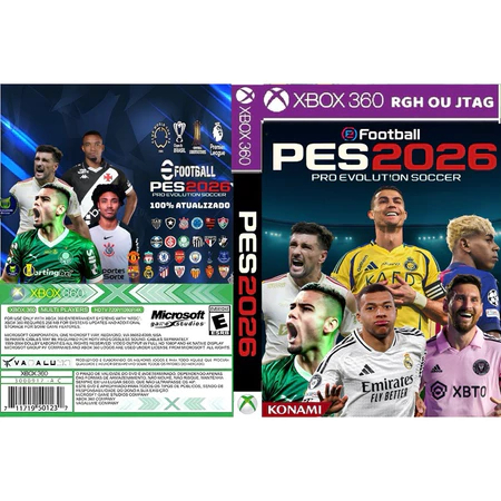 Novo PES 2025/2026 - Xbox 360 Brazukas - Para Desbloqueio RGH/JTAG/AURORA