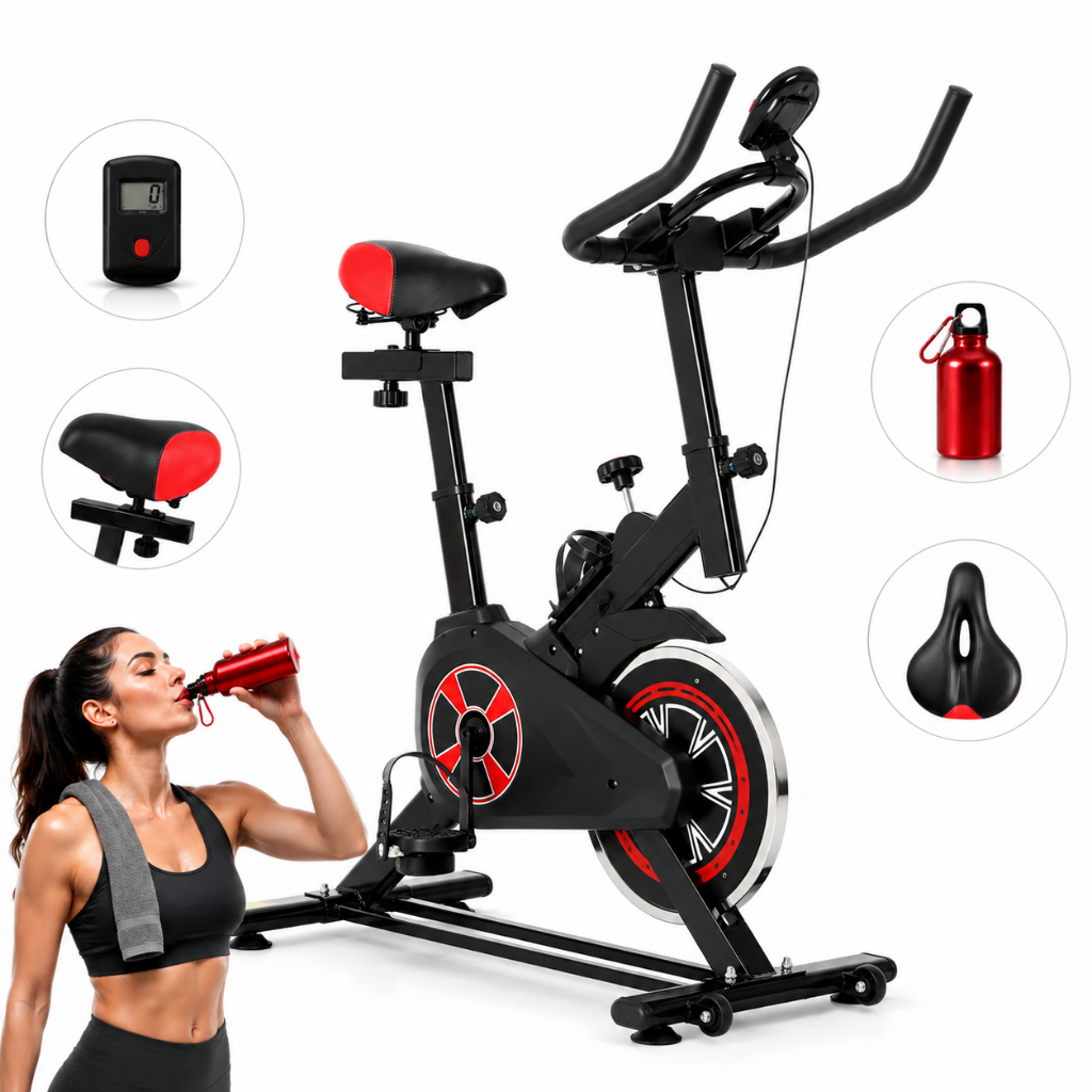 Bicicleta Ergometrica Profissional Bike Spinning 8kg Inercia Bicicleta Fitness Com Balança Corporal