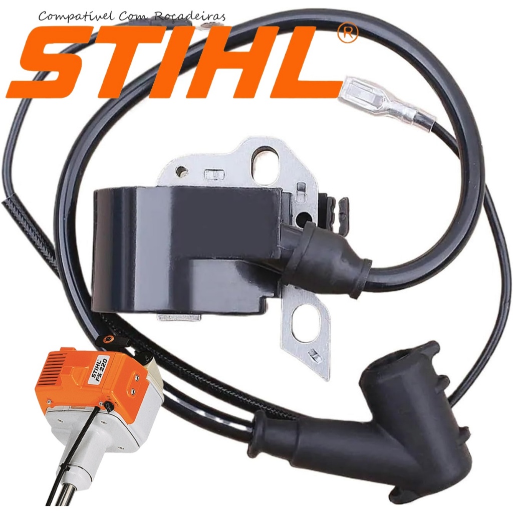 Bobina Módulo Ignição Completa P/ Roçadeira Stihl Fs160 Fs220 Fs280 Fs290