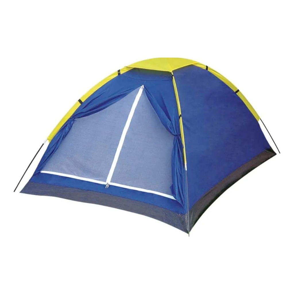 Barraca Camping de Acampamento Impermeável Praia Acampamento com Mosquiteiro para 2 Pessoas-Azul