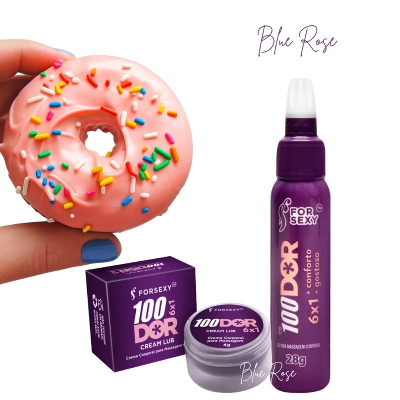 100 Dor Kit Gel Lubrificante Deslizante 28g  + Creme Lub 4g Relação Indolor