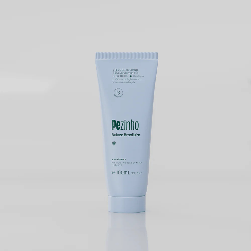 Pezinho Creme Hidratante para os Pés 100ml Ureia Mentol Ressecamento Rachadura Beleza Brasileira