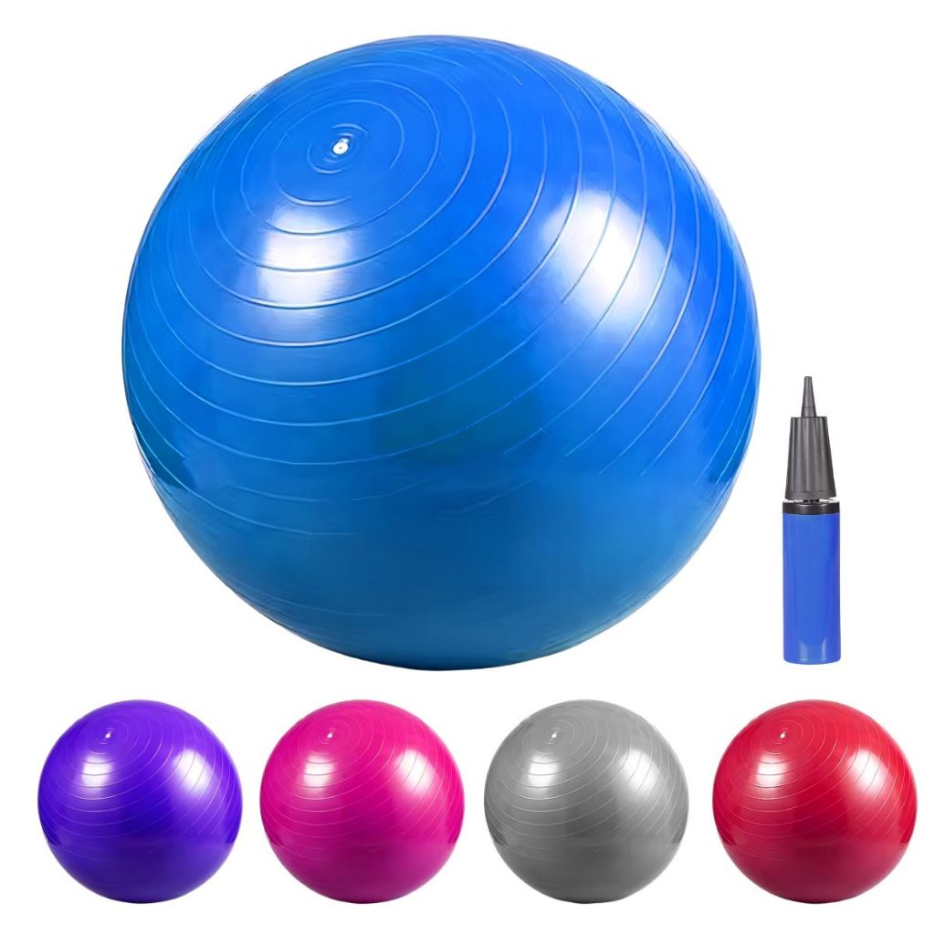 Bola de Pilates Yoga Fitness 75 cm C/ Bomba Ginastica Abdominal