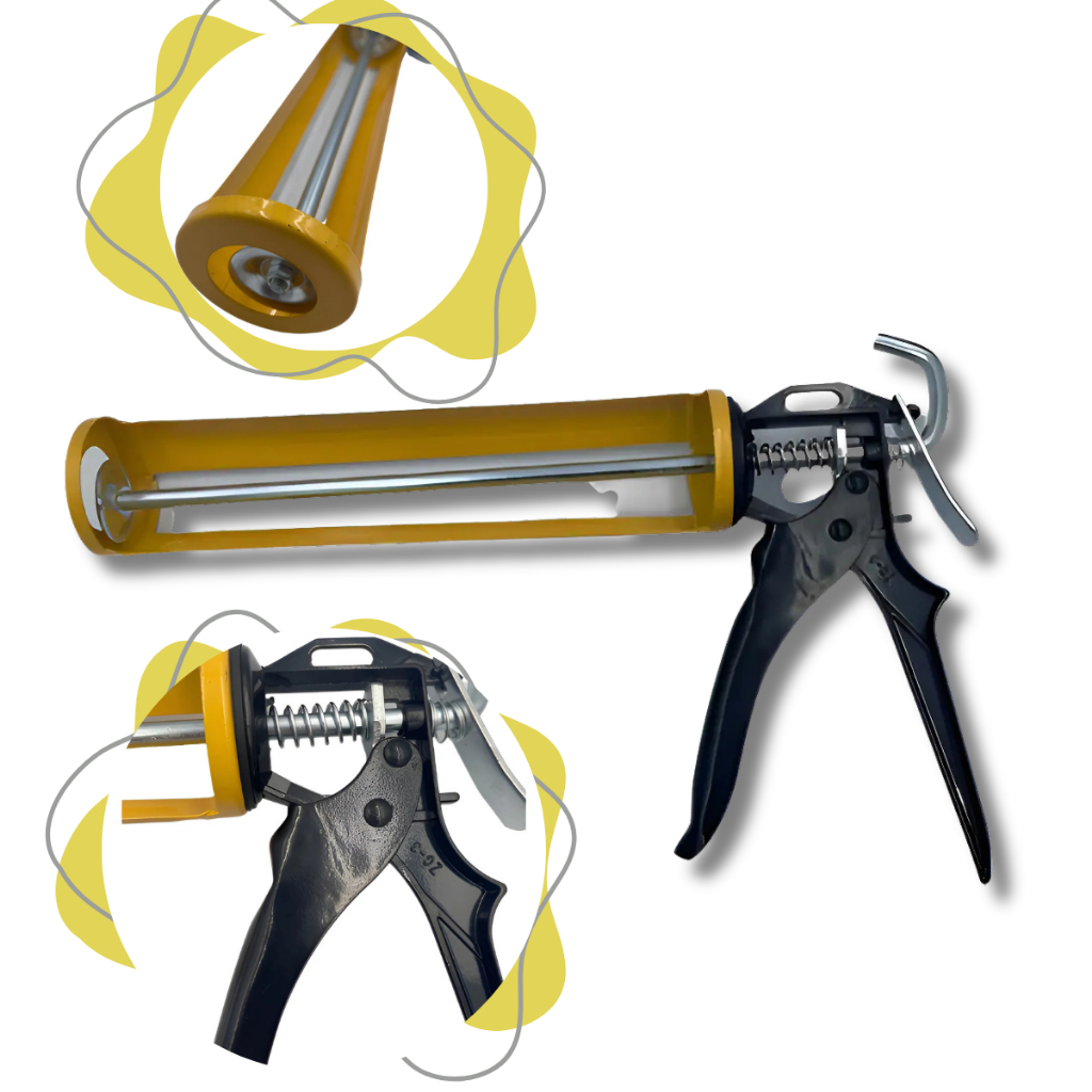 Pistola Aplicador Silicone Selante PU Veda Calha Profissional Manual Resistente
