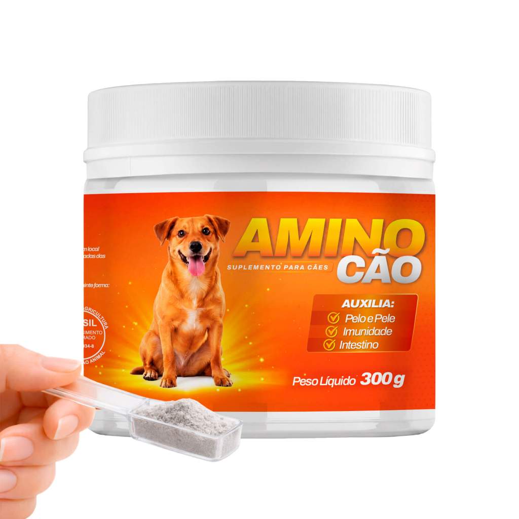 Aminocao 300g - Pelo e Derme +Imunidade e Saúde Canina
