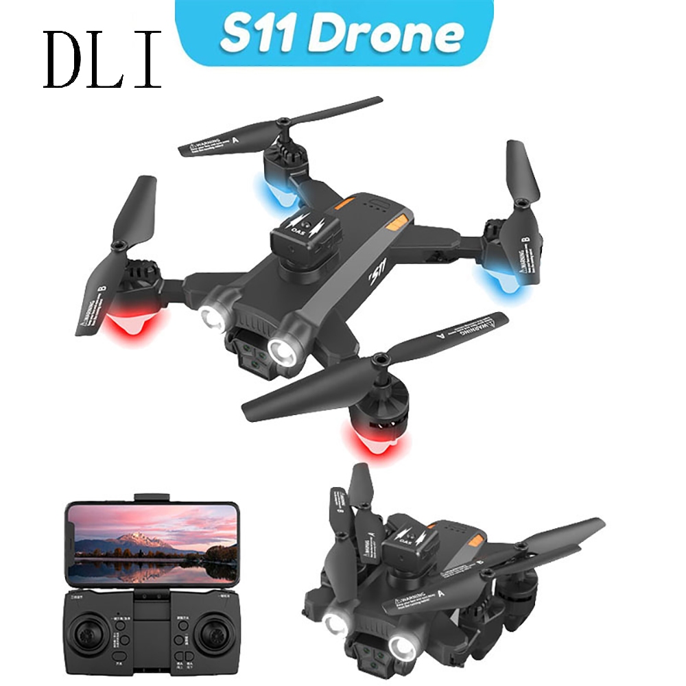 DLI Drone Com Câmera Tripla Dobrável E Desvio De Obstáculos Drone Dobrável Para Fotografia Aérea Led