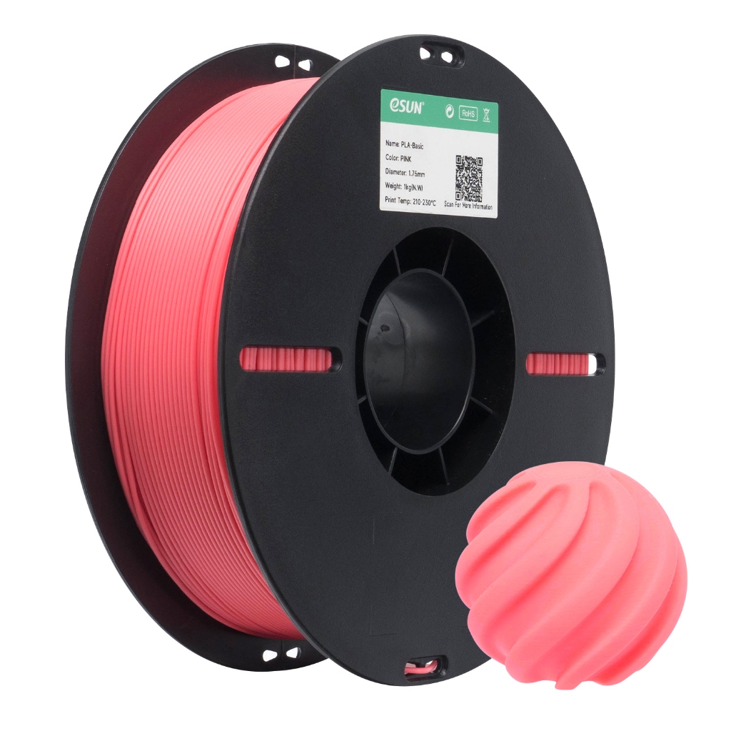 Filamento PLA ESUN para Impressora 3D - Cor Rosa 1kg - 1,75mm
