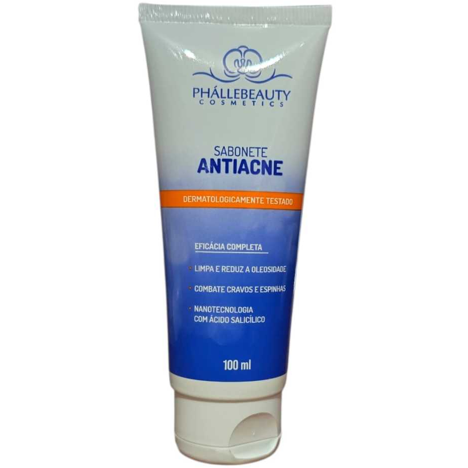 Sabonete Antiacne Ácido Salicílico 100ml Limpeza Profunda Reduz Oleosidade Combate Cravos Espinhas