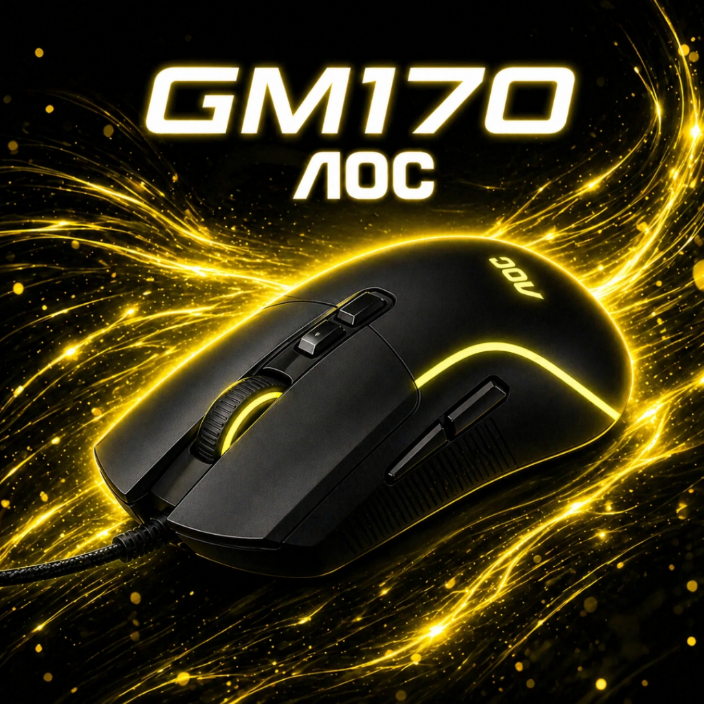 MOUSE GAMER PARA JOGOS COM FIO AOC GM170B RGB 7 MODOS DE CORES CSGO VALORANT LOL  ROBLOX MINECRAFT