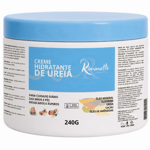 Creme Hidratante De Uréia 240g Pés Rachados E Ressecados