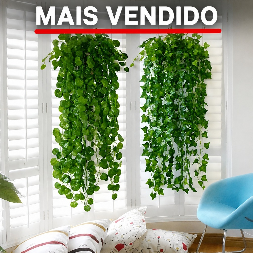 Planta Pendurada Verde Artificial Parede Folhagem Para Decoração