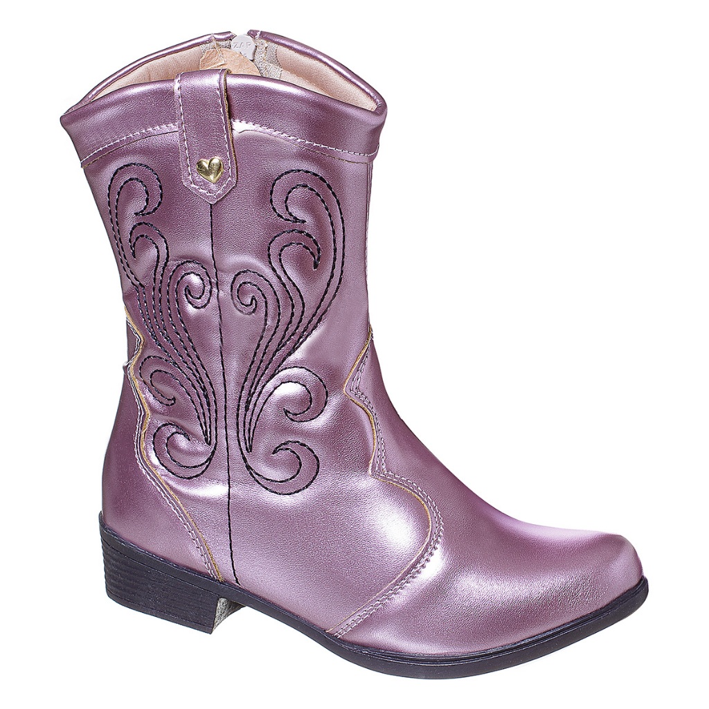 Bota Texana Menina Feminina Infantil Saltinho Baixa Médio Cano Longo Country Confortável Moda Atual
