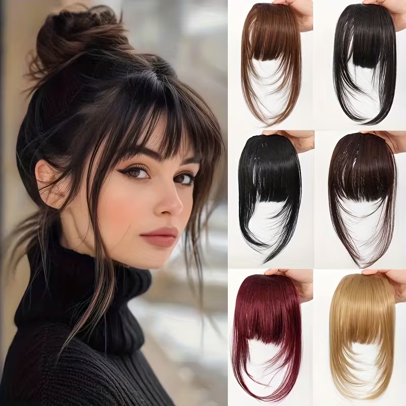 Aplique Franja Tic-tac Cabelo Humano Orgânica Peruca Extensão Invisível Preto Castanho Loiro Natural Sem Brilho