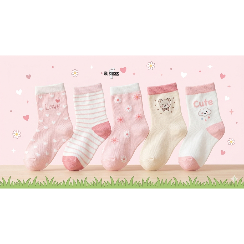 Kit 24 Pares de Meia Infantil Feminina Menina Criança 2 a 8 anos