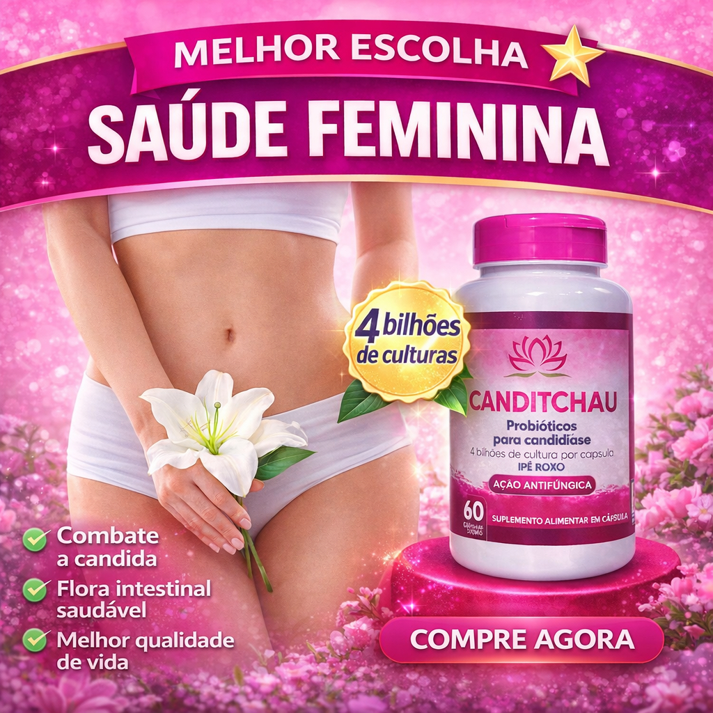 CANDITCHAU PROBIÓTICOS ANTIFUNGO LACTOBACILOS FLORA INTIMA CANDIDIASE CANDIDA CANDIFLORA CANDIA