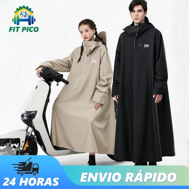 Capa de chuva para carros elétricos, motocicletas a bateria, poncho longo à prova de chuva para homens e mulheres