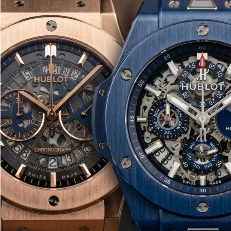 Relógio Hublo AAA+ Premium Luxo Esportivo Skeleton Automático Pulseira de Silicone/Couro