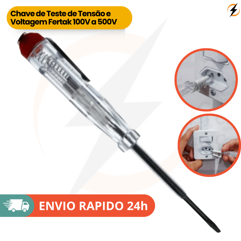 Chave de Teste Fertak Detectoras De Energia Tensão 500v