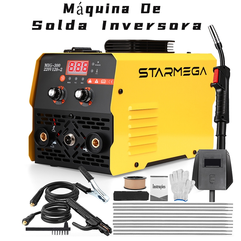 110V/220V Máquina De Solda Inversora MMA-300 Tecnologia IGBT Ferramenta De Soldagem Portátil Máquina De Soldagem Sem Gás