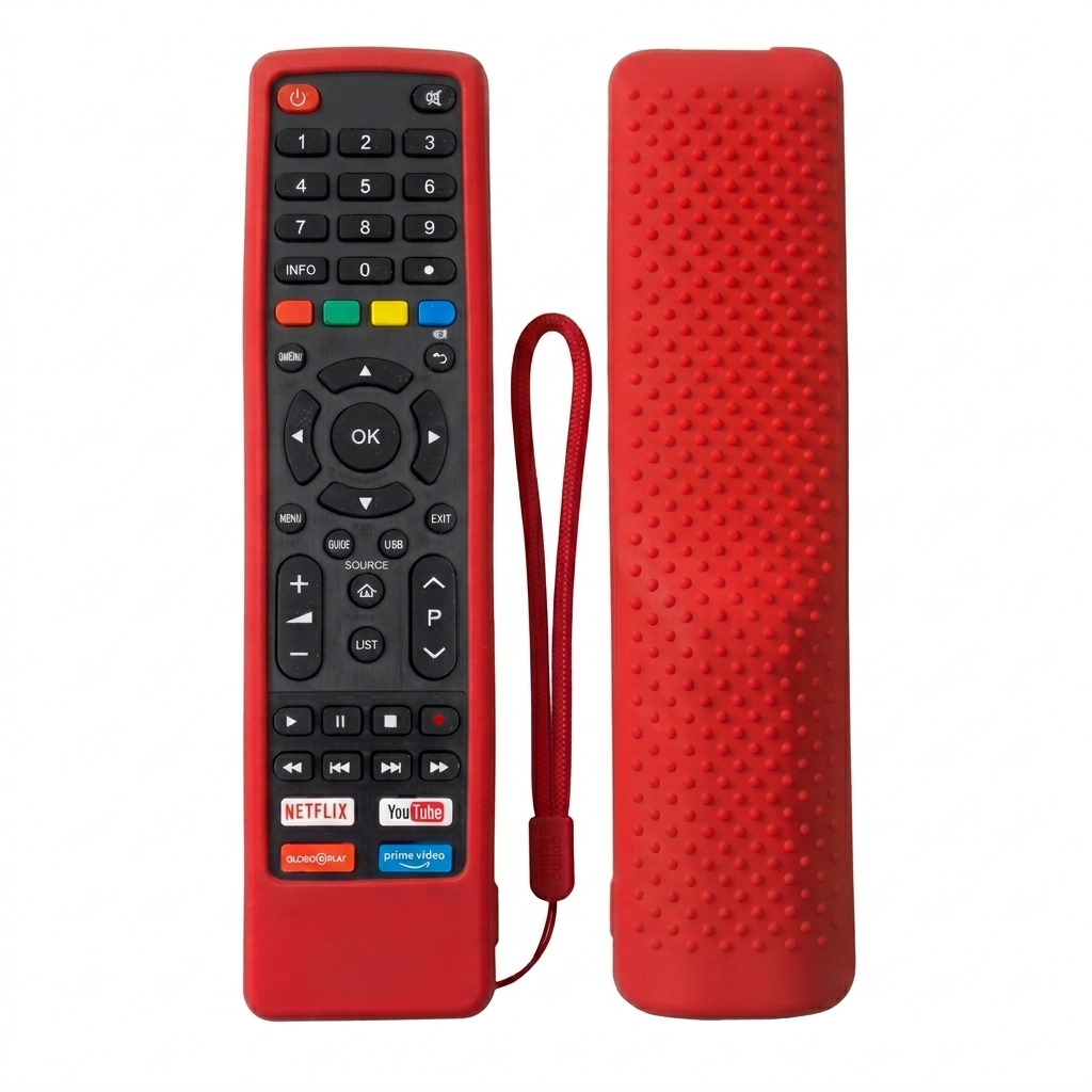 Capa de Silicone para Controle Remoto P.hilco 4k Smart Universal à prova de quedas
